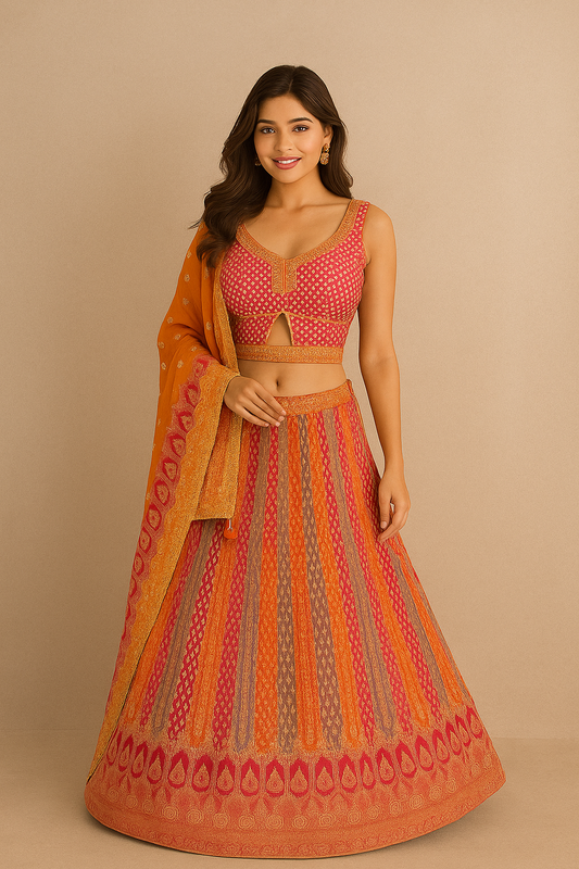 “Elegant Banarasi Lehenga on Rent